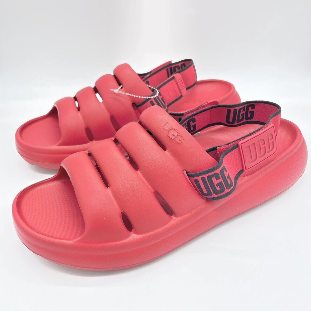 Men’s UGG Sport Yeah Sandal Slide Red Size 8 US [1132150] New With Tags